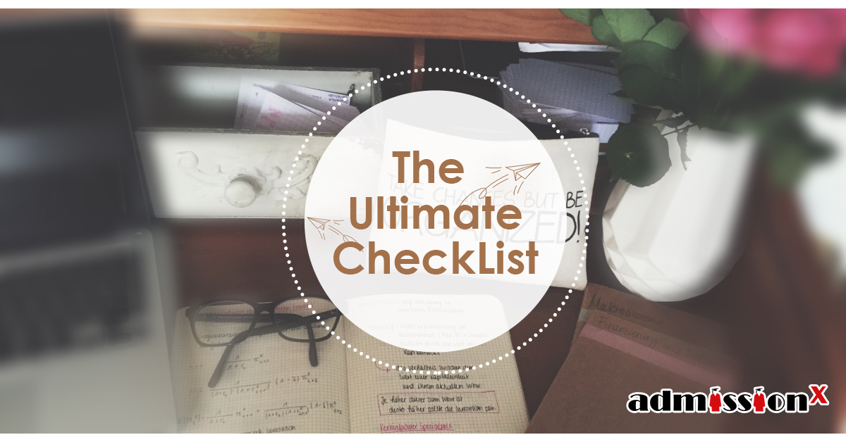 THE ULTIMATE COLLEGE CHECKLIST.